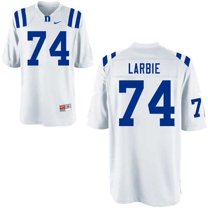 Men #74 Michael Larbie Duke Blue Devils College Football Jerseys Sale-White